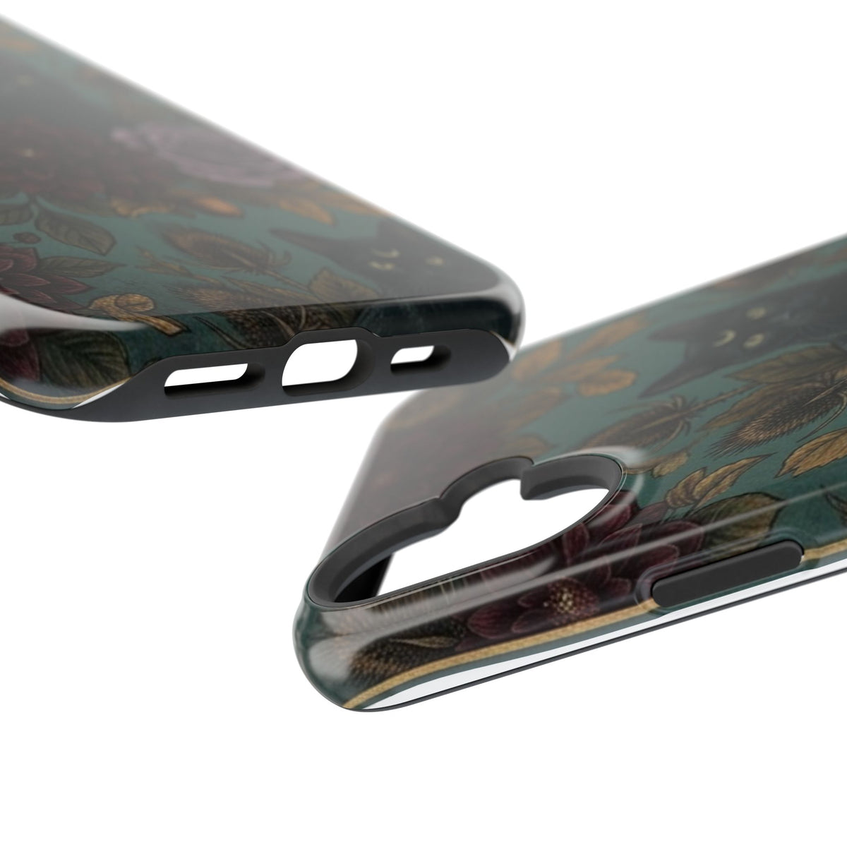 Botanical Black Cat - Impact Resistant Phone Case