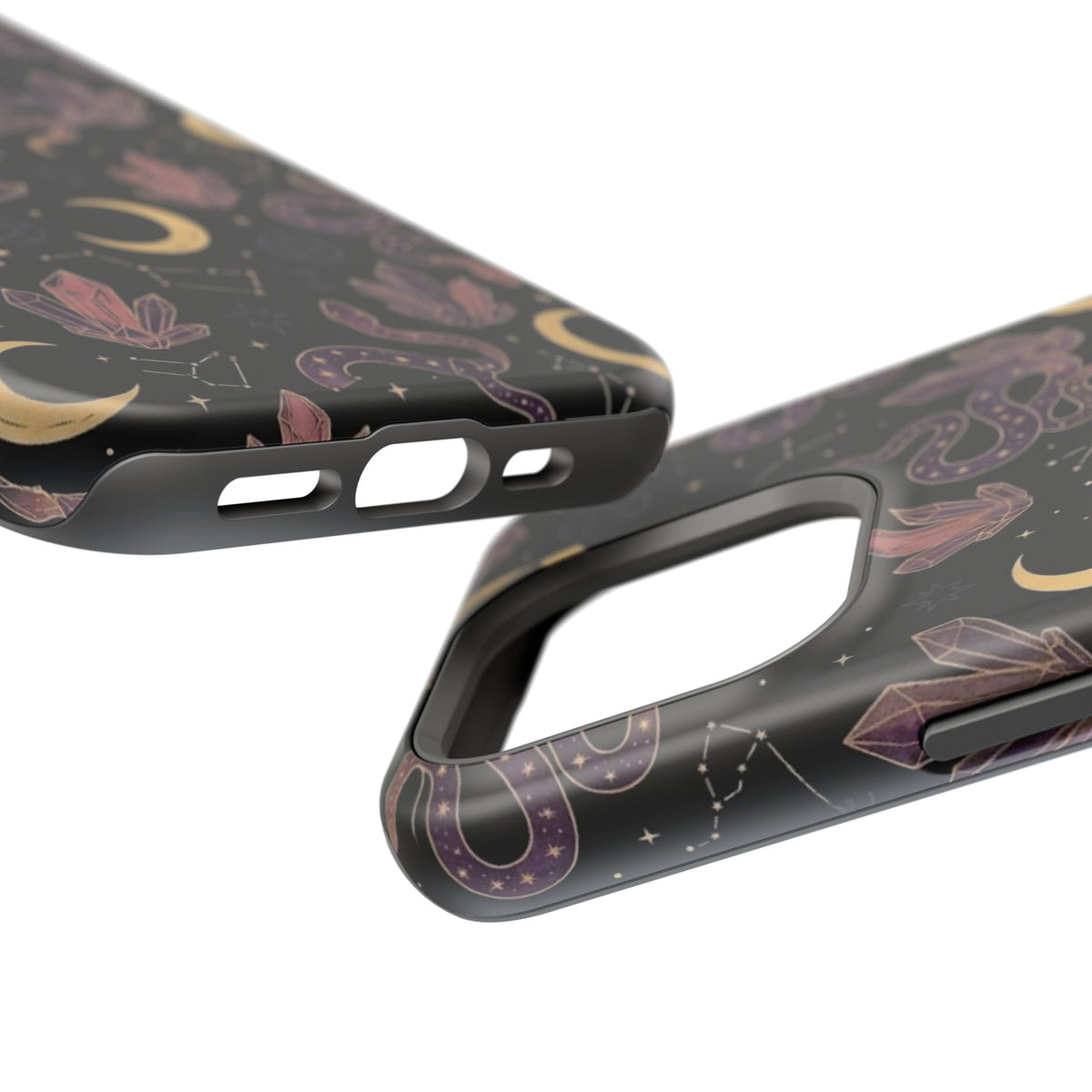 Mystic Moon & Crystal Phone Case — Impact-Resistant Protective Cover