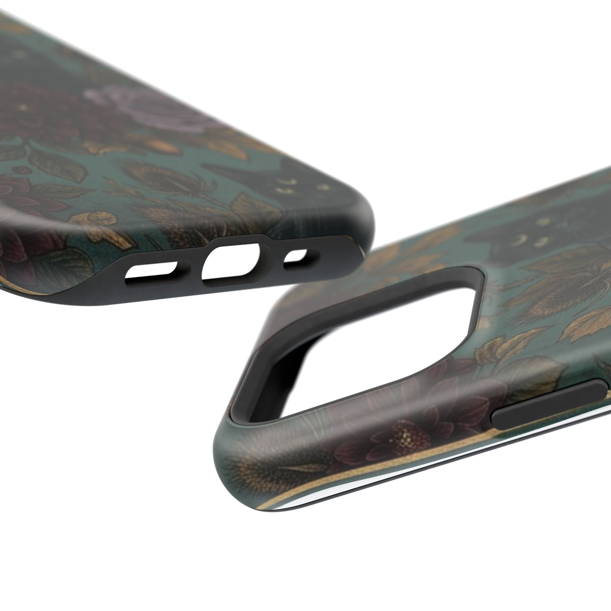 Botanical Black Cat - Impact Resistant Phone Case