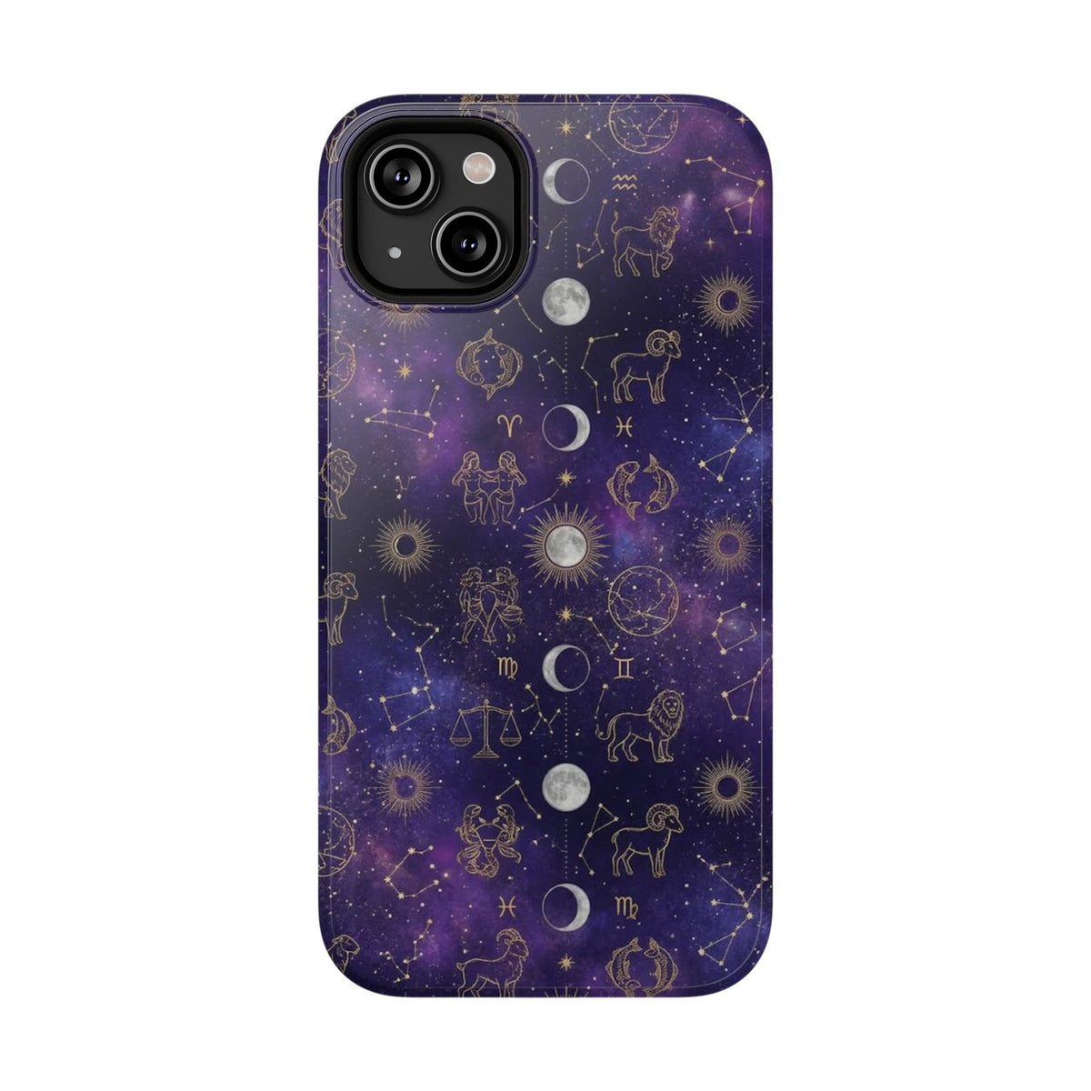 Zodiac Constellation & Moon Phases - Impact-Resistant Phone Case