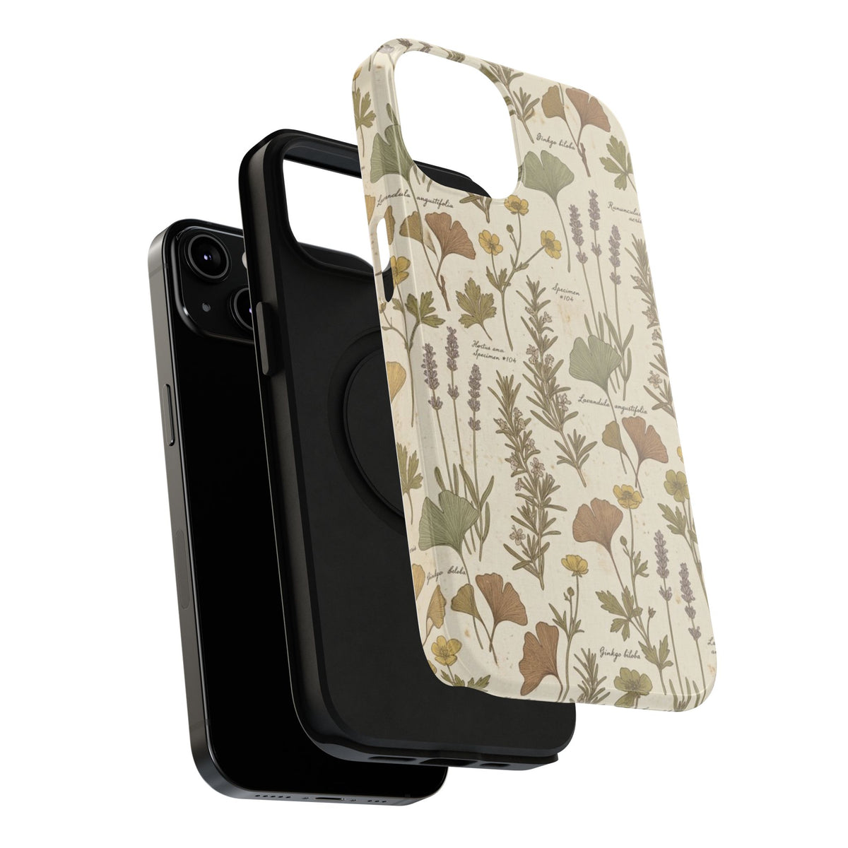 Vintage Herb Floral Pattern - Impact Resistant Phone Case