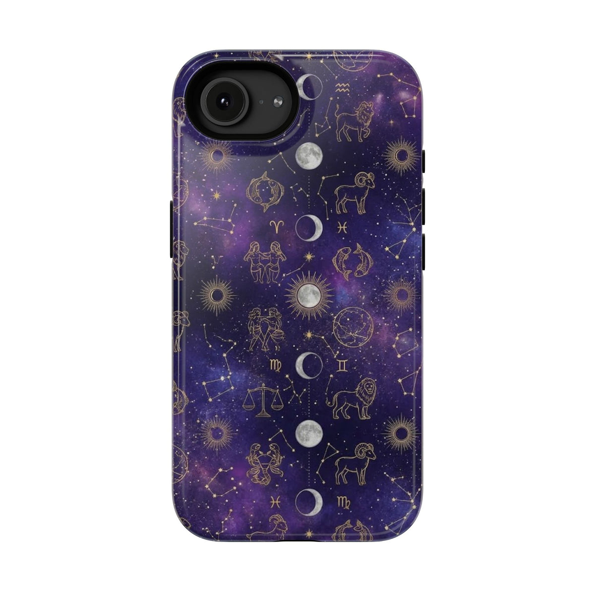 Zodiac Constellation & Moon Phases - Impact-Resistant Phone Case