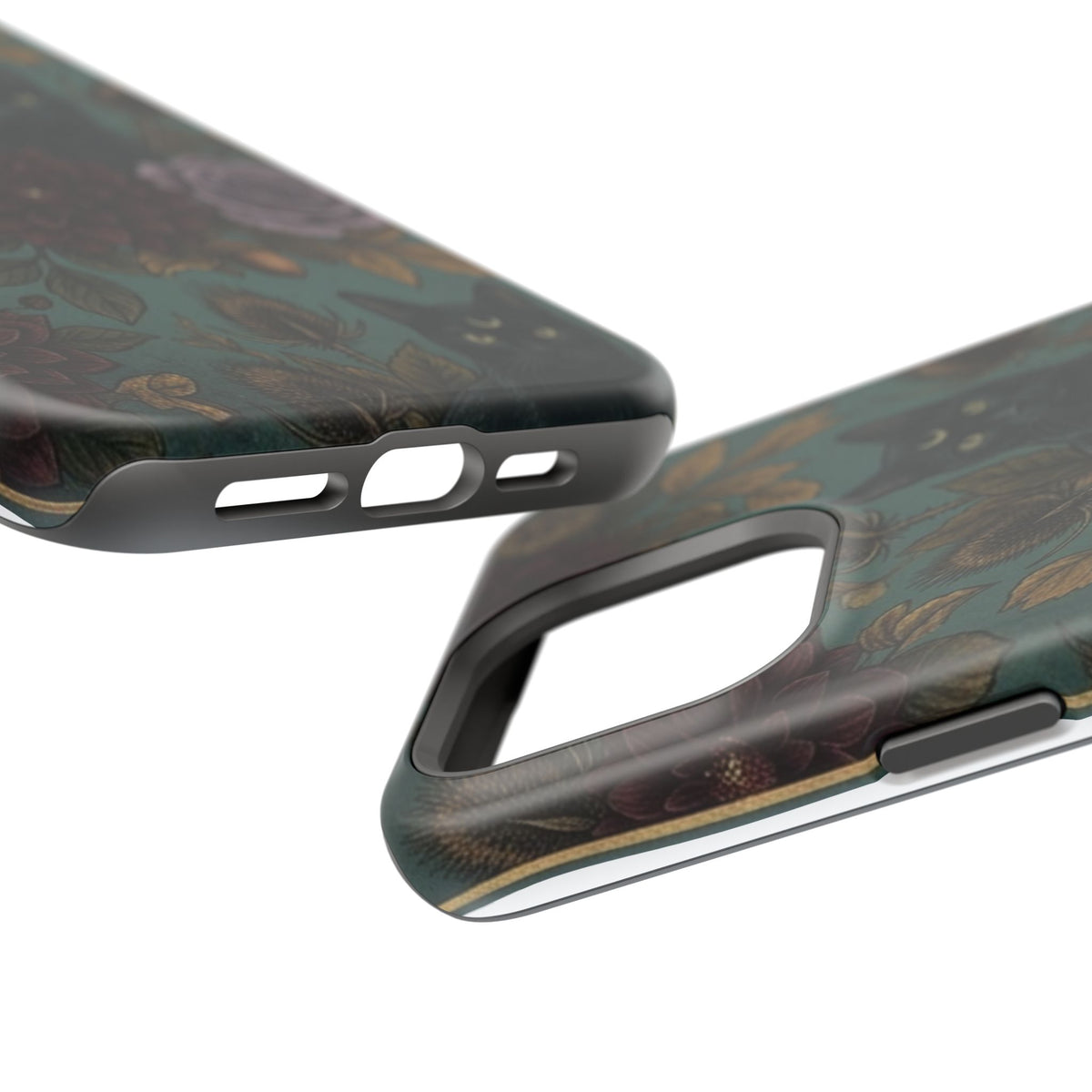 Botanical Black Cat - Impact Resistant Phone Case