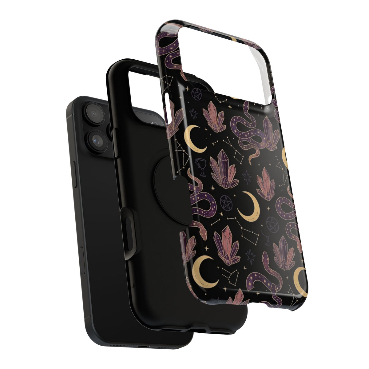 Mystic Moon & Crystal Phone Case — Impact-Resistant Protective Cover