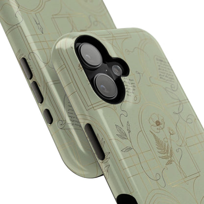 Vintage Botanical Script Design - Impact Resistant Phone Case