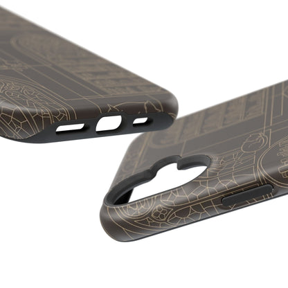 Cat Library Bookshelf Phone Case