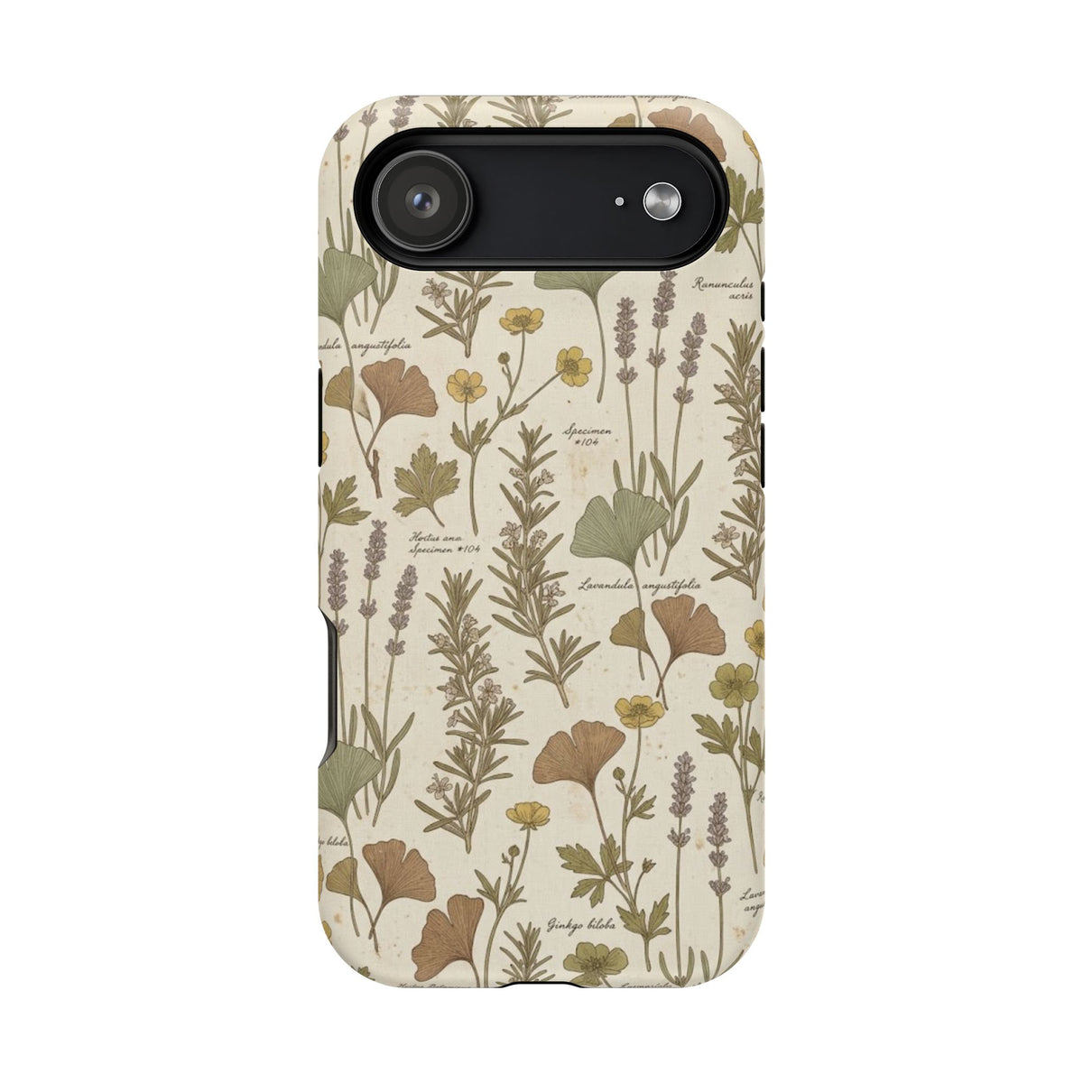 Vintage Herb Floral Pattern - Impact Resistant Phone Case