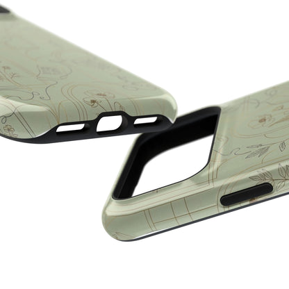 Vintage Botanical Script Design - Impact Resistant Phone Case