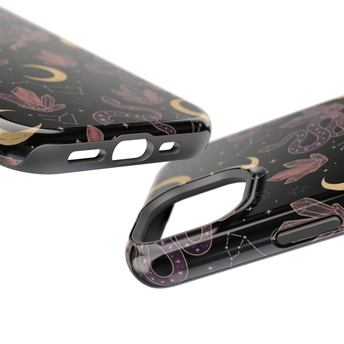 Mystic Moon & Crystal Phone Case — Impact-Resistant Protective Cover