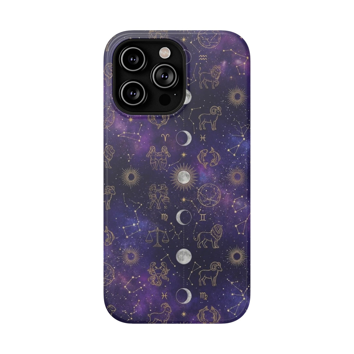 Zodiac Constellation & Moon Phases - Impact-Resistant Phone Case