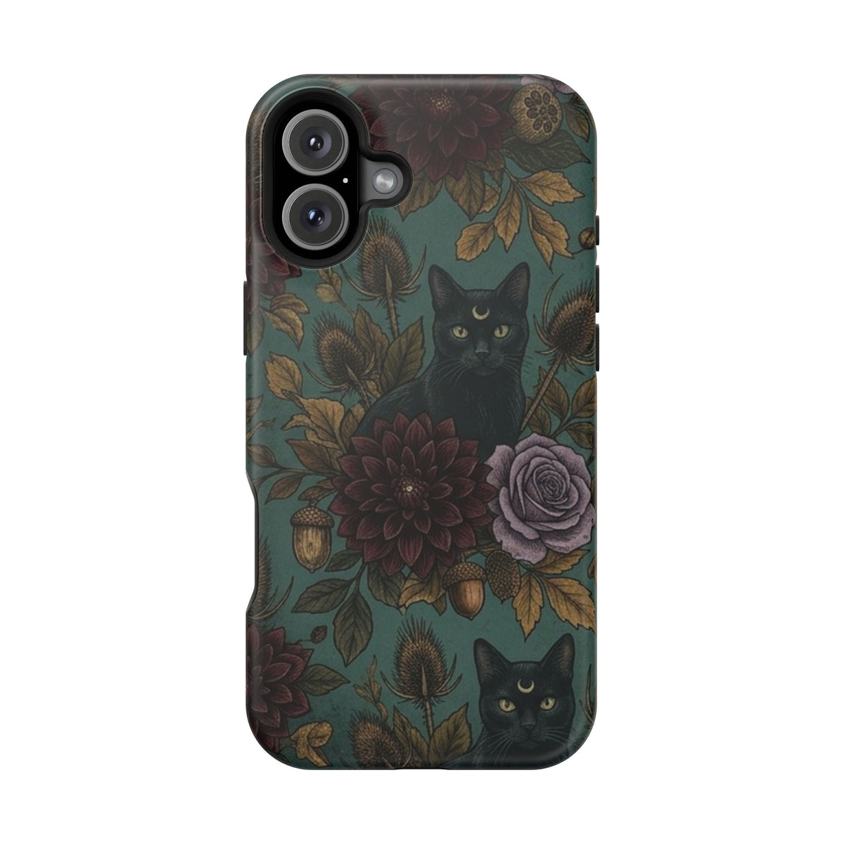 Botanical Black Cat - Impact Resistant Phone Case