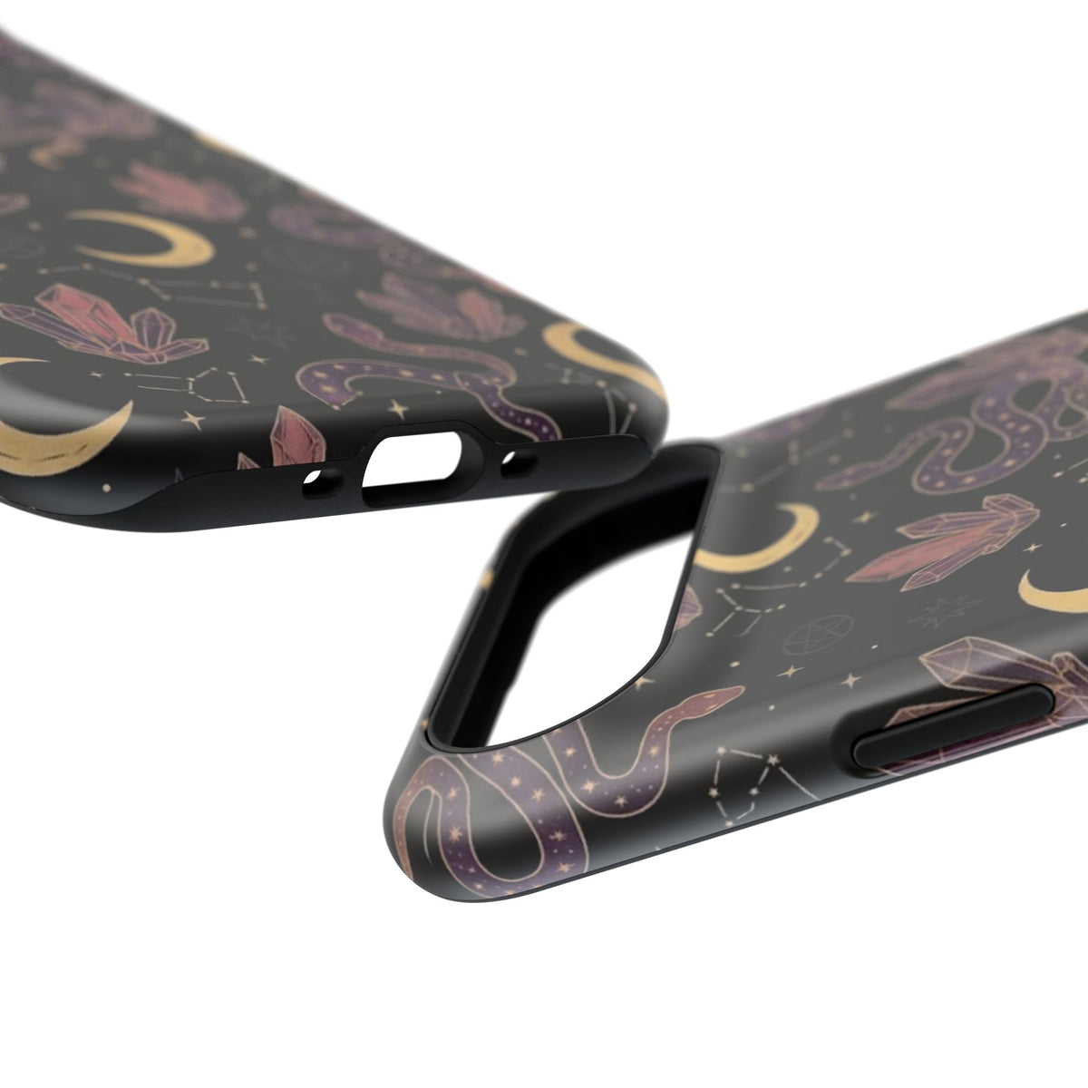Mystic Moon & Crystal Phone Case — Impact-Resistant Protective Cover