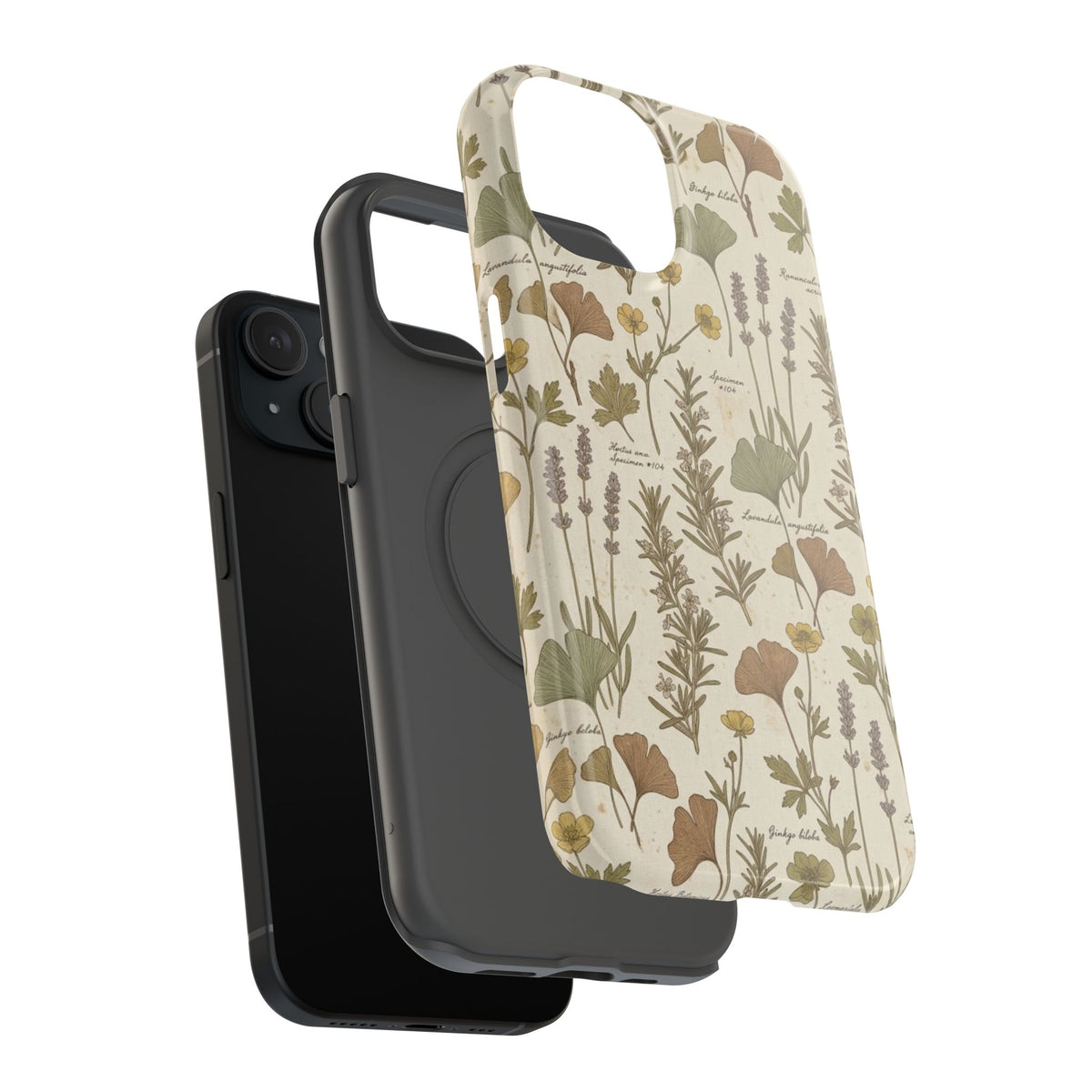 Vintage Herb Floral Pattern - Impact Resistant Phone Case