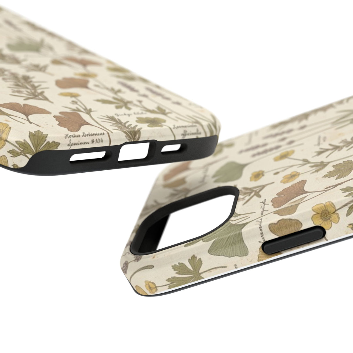 Vintage Herb Floral Pattern - Impact Resistant Phone Case