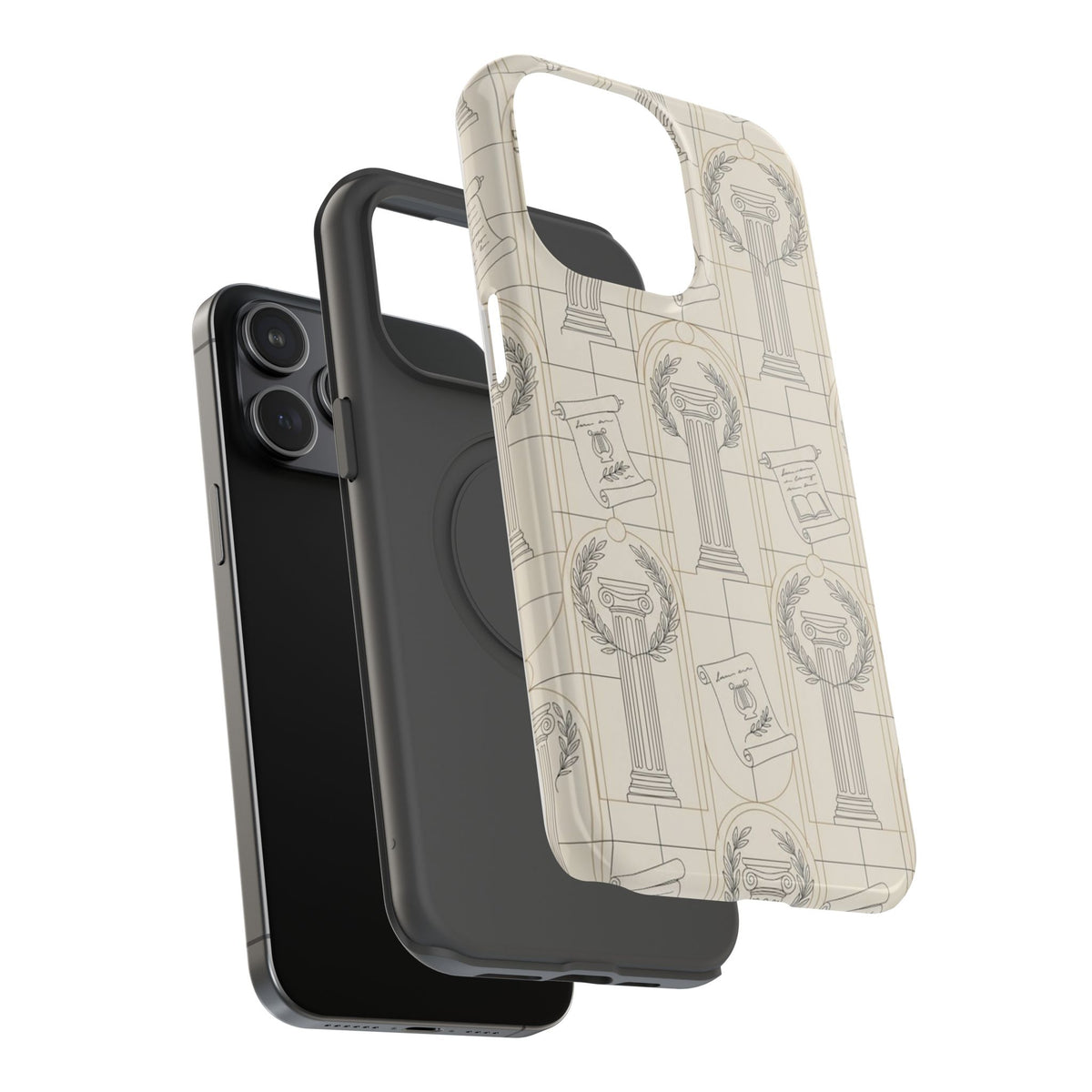 Vintage Column & Laurel Pattern Phone Case