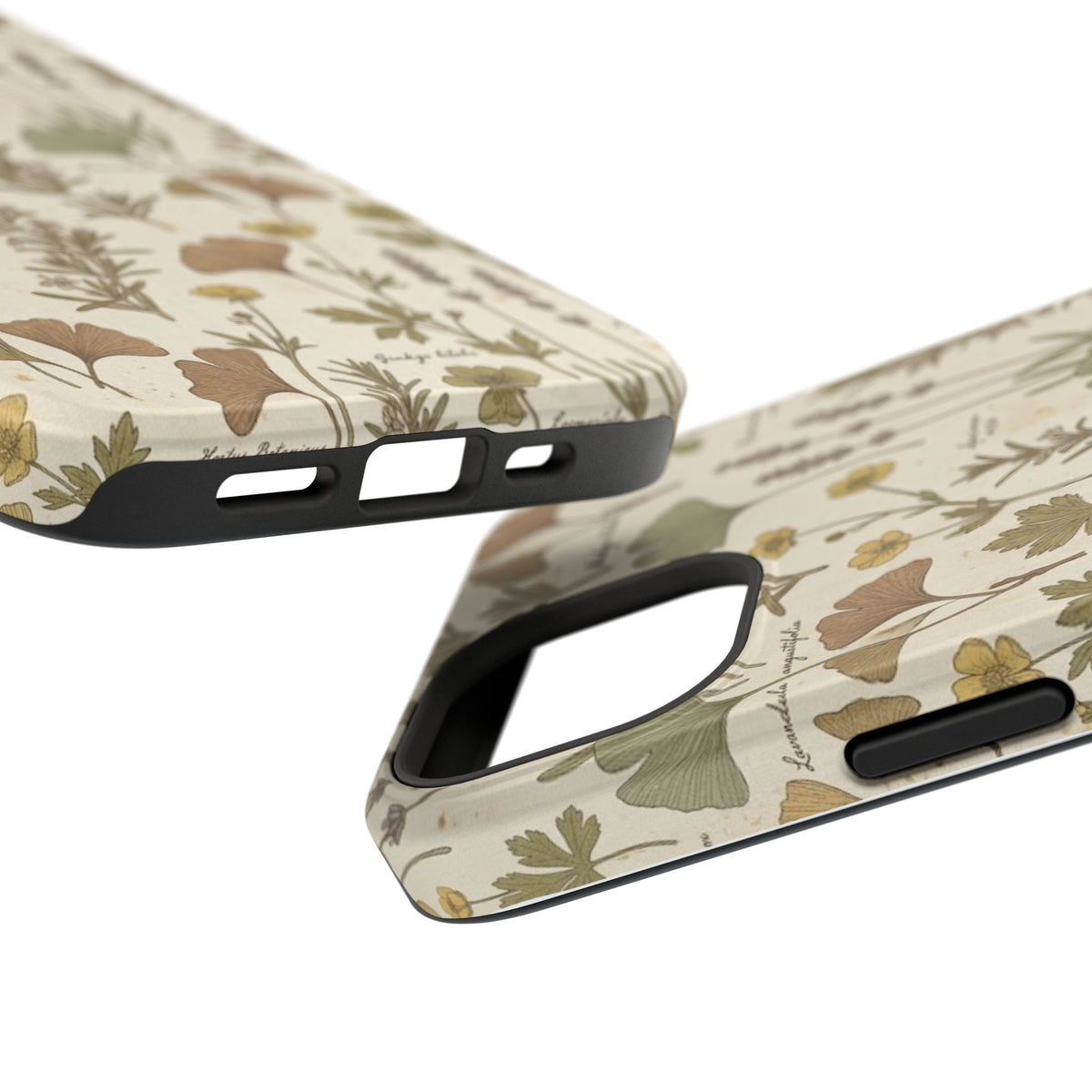 Vintage Herb Floral Pattern - Impact Resistant Phone Case