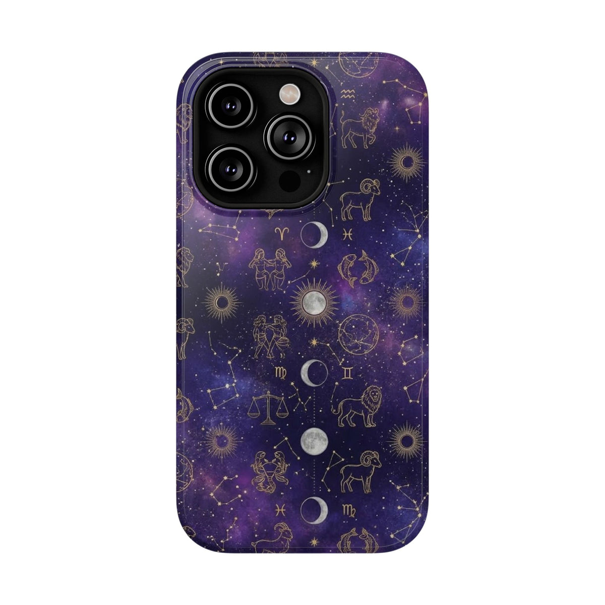 Zodiac Constellation & Moon Phases - Impact-Resistant Phone Case