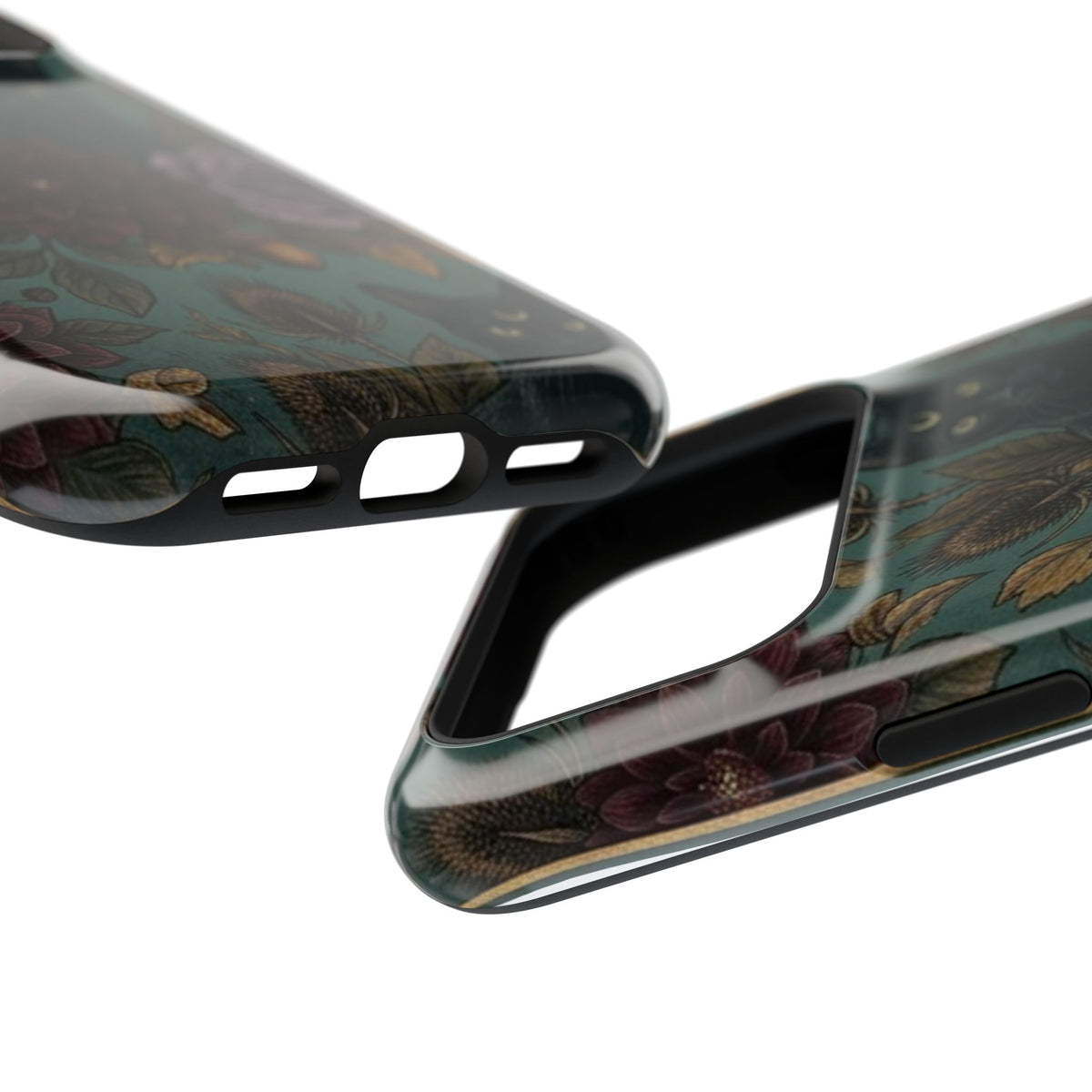 Botanical Black Cat - Impact Resistant Phone Case