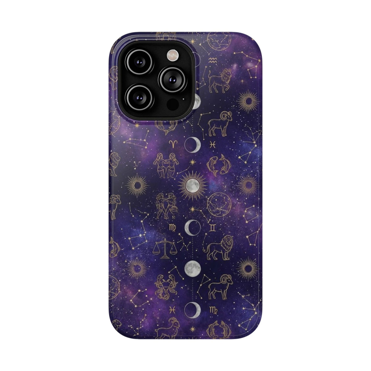 Zodiac Constellation & Moon Phases - Impact-Resistant Phone Case