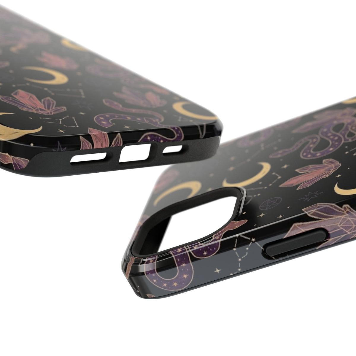 Mystic Moon & Crystal Phone Case — Impact-Resistant Protective Cover