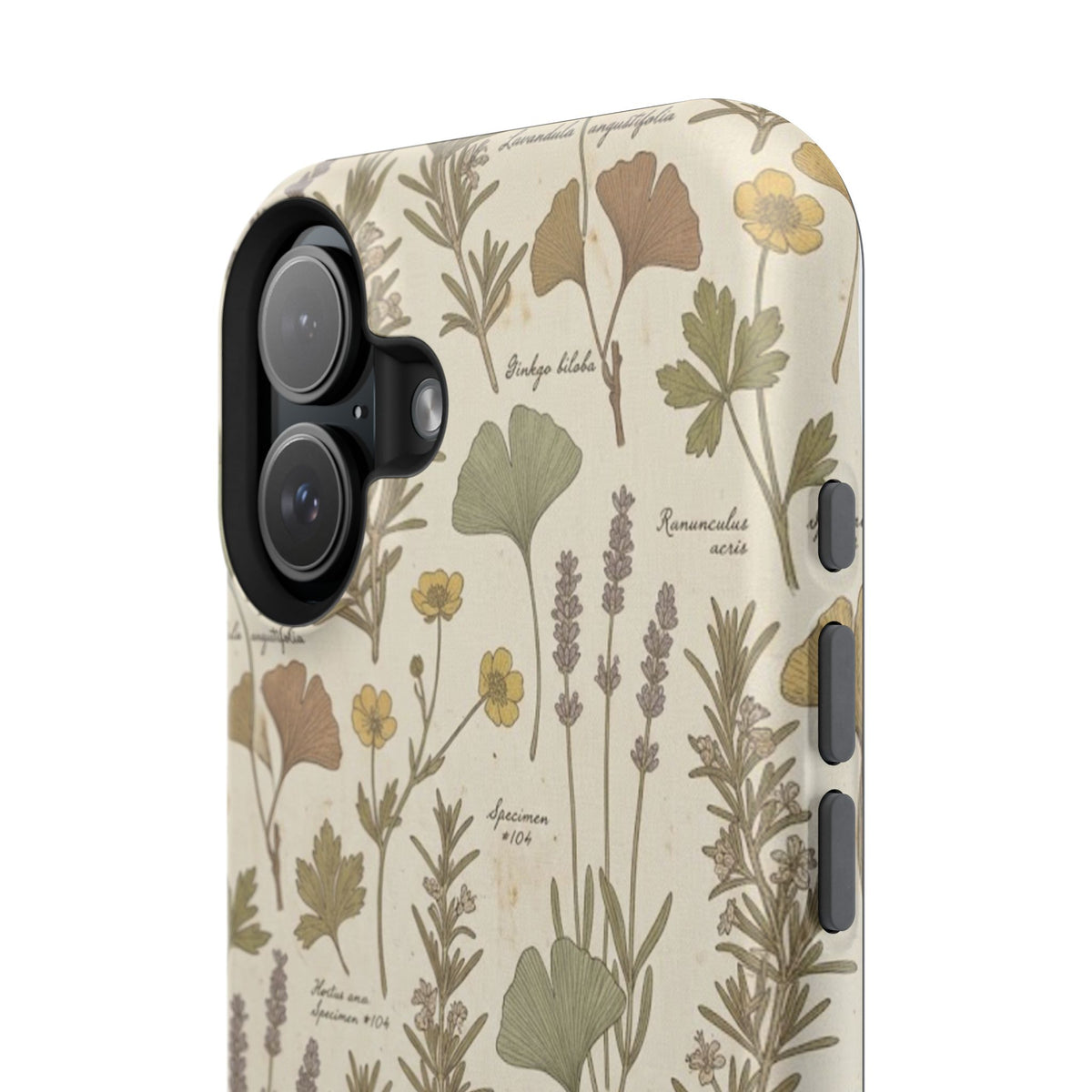 Vintage Herb Floral Pattern - Impact Resistant Phone Case