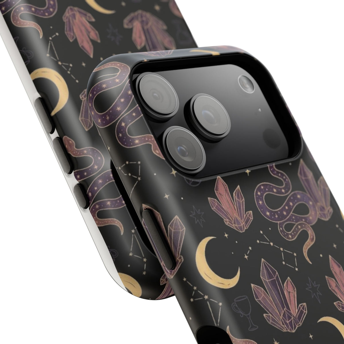 Mystic Moon & Crystal Phone Case — Impact-Resistant Protective Cover