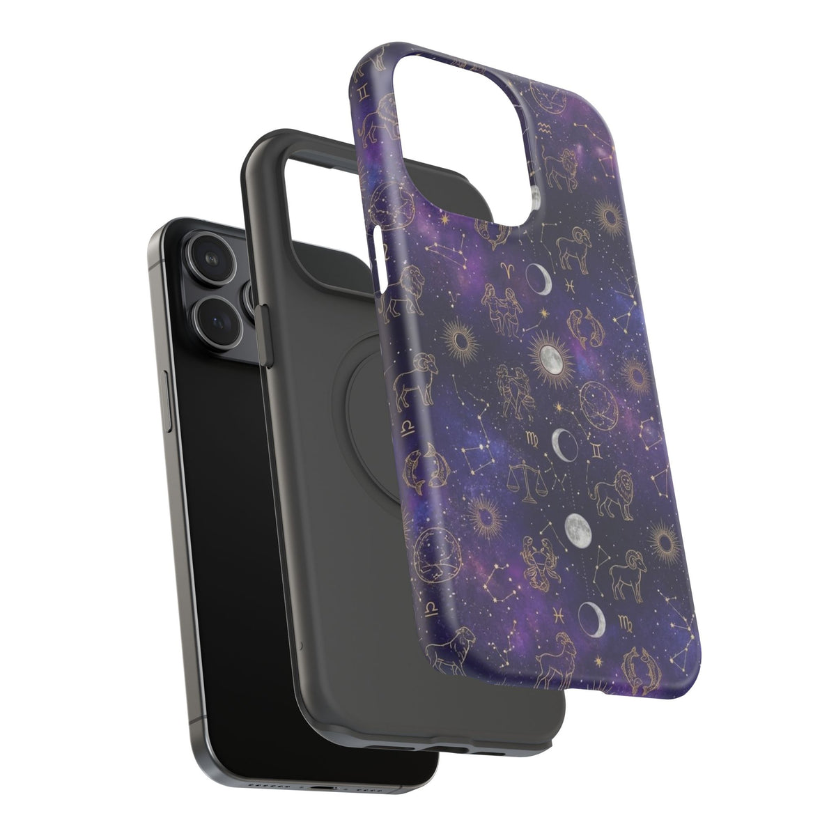Zodiac Constellation & Moon Phases - Impact-Resistant Phone Case