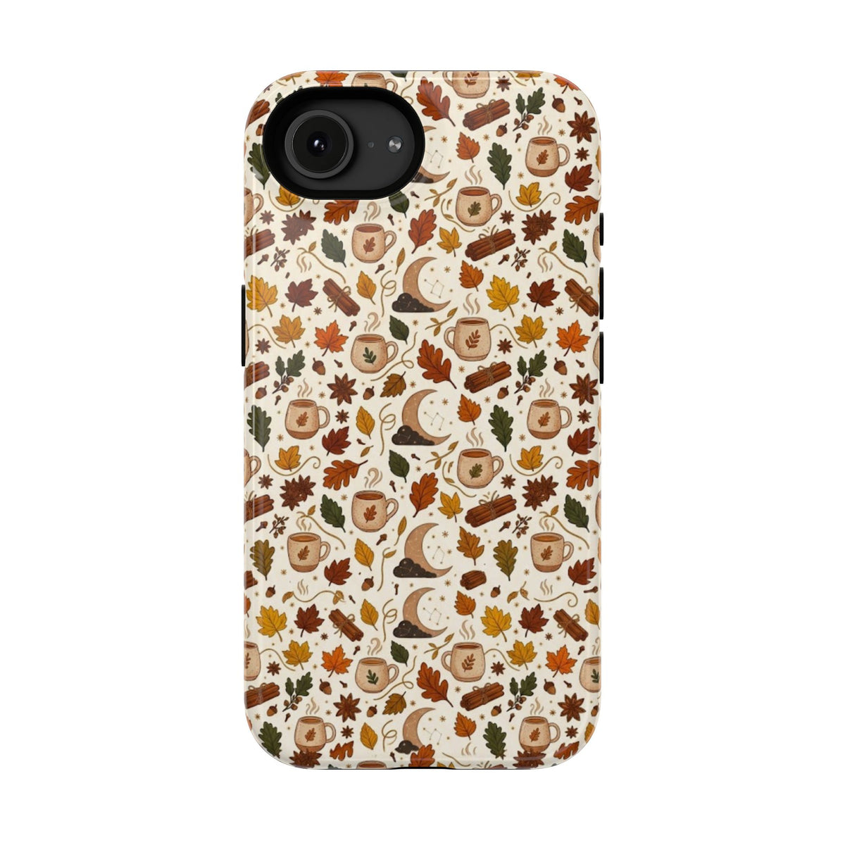 Autumn Woodland Phone Case — Fall Leaves & Fox Pattern Impact-Resistant Case
