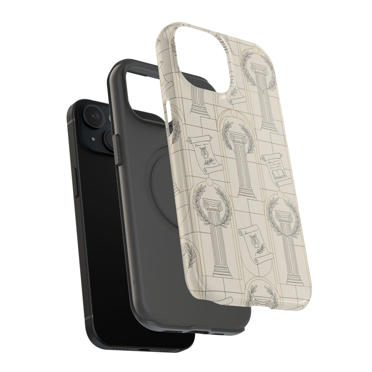 Vintage Column & Laurel Pattern Phone Case