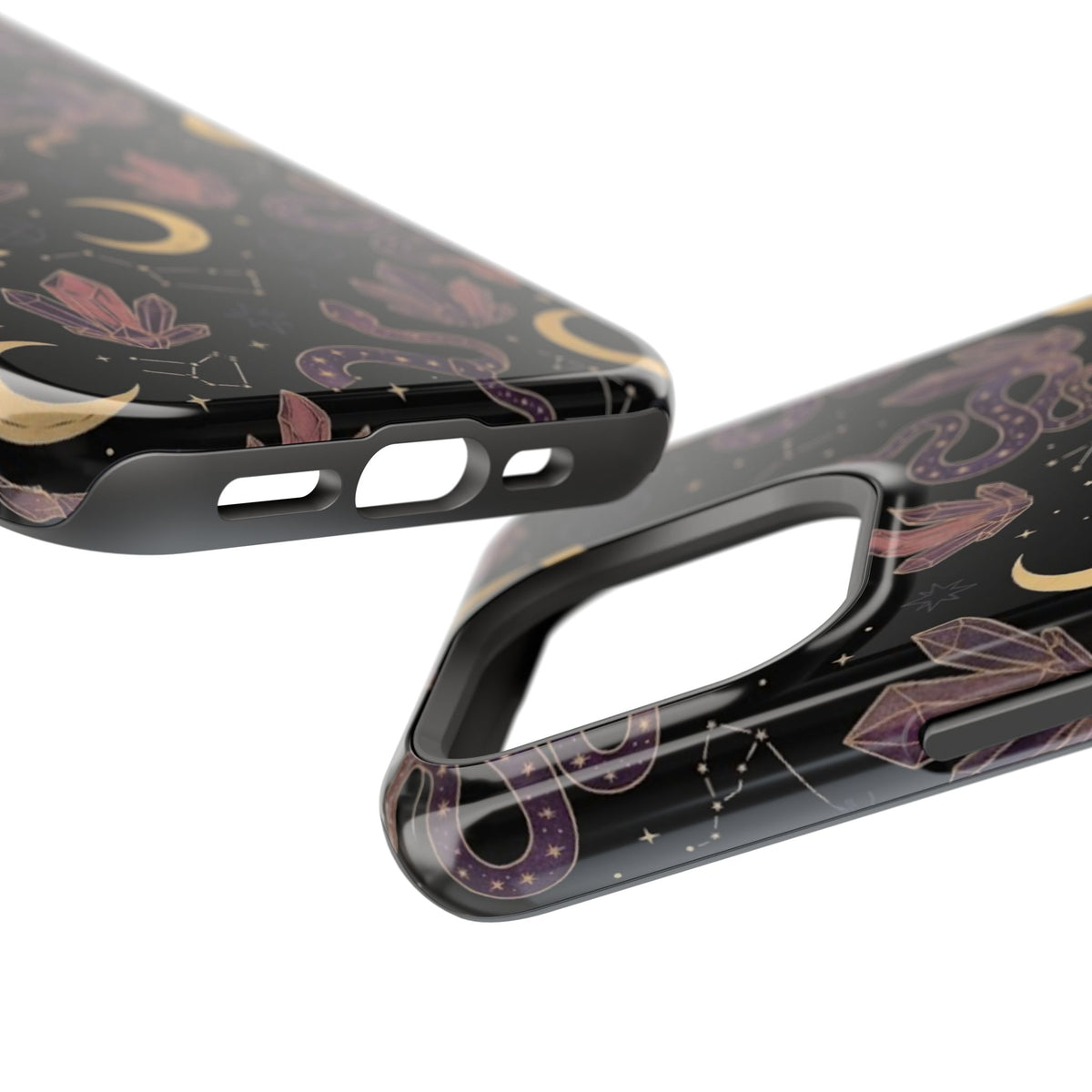 Mystic Moon & Crystal Phone Case — Impact-Resistant Protective Cover