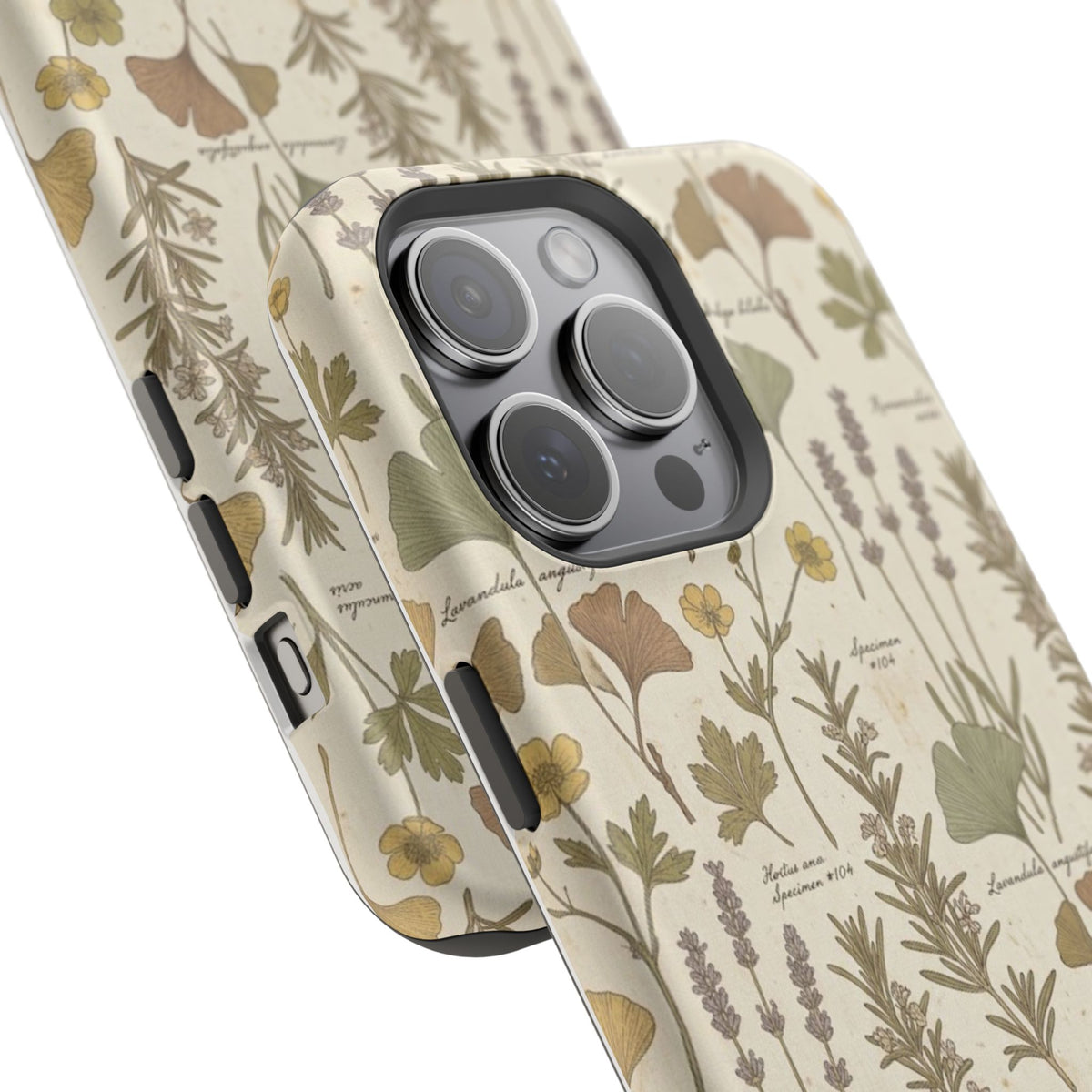 Vintage Herb Floral Pattern - Impact Resistant Phone Case
