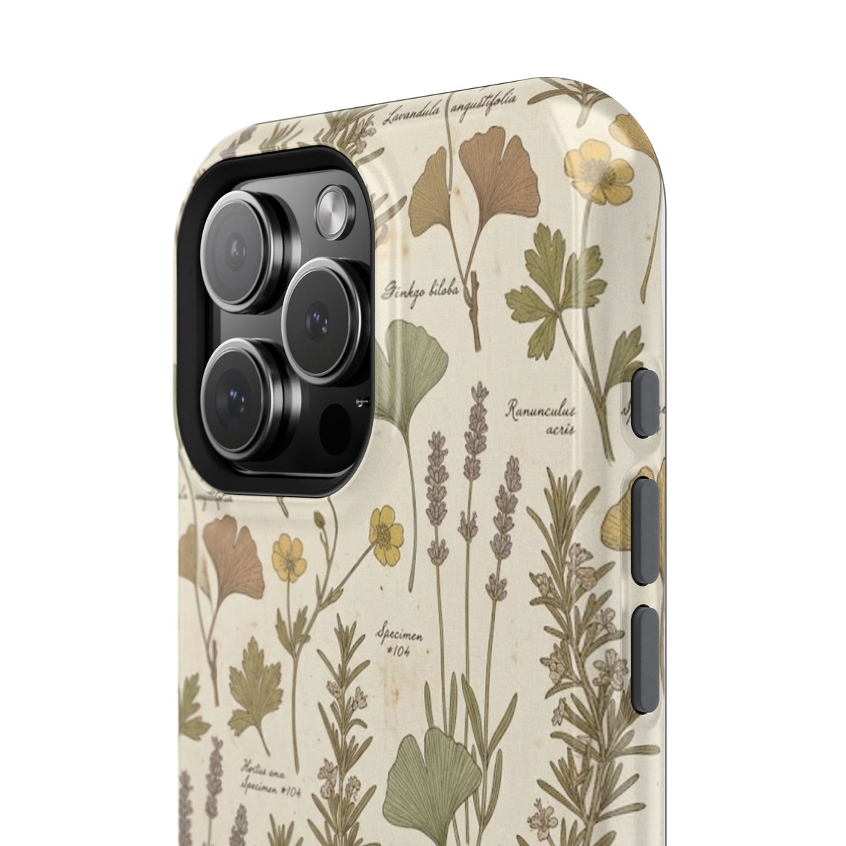 Vintage Herb Floral Pattern - Impact Resistant Phone Case