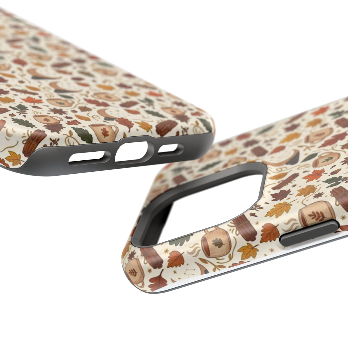 Autumn Woodland Phone Case — Fall Leaves & Fox Pattern Impact-Resistant Case