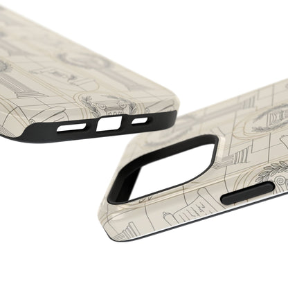 Vintage Column & Laurel Pattern Phone Case