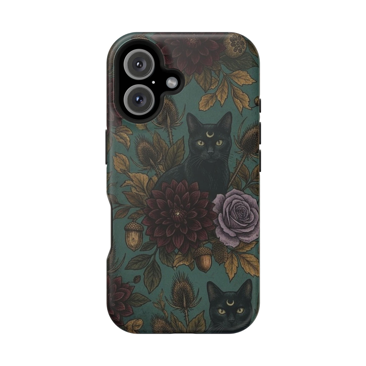 Botanical Black Cat - Impact Resistant Phone Case