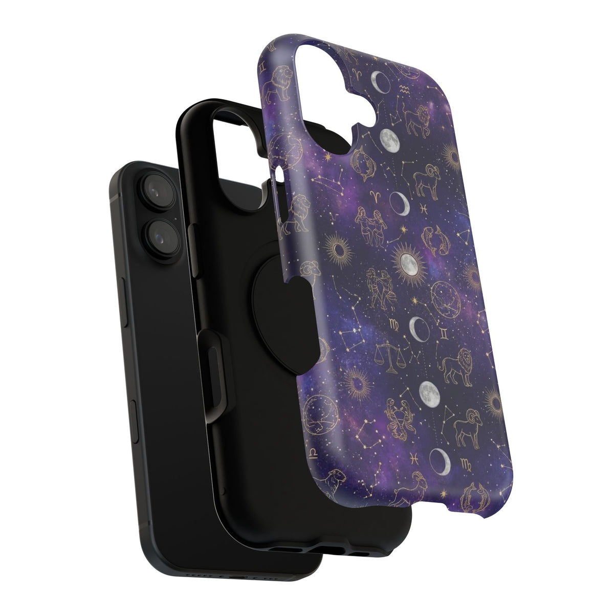 Zodiac Constellation & Moon Phases - Impact-Resistant Phone Case