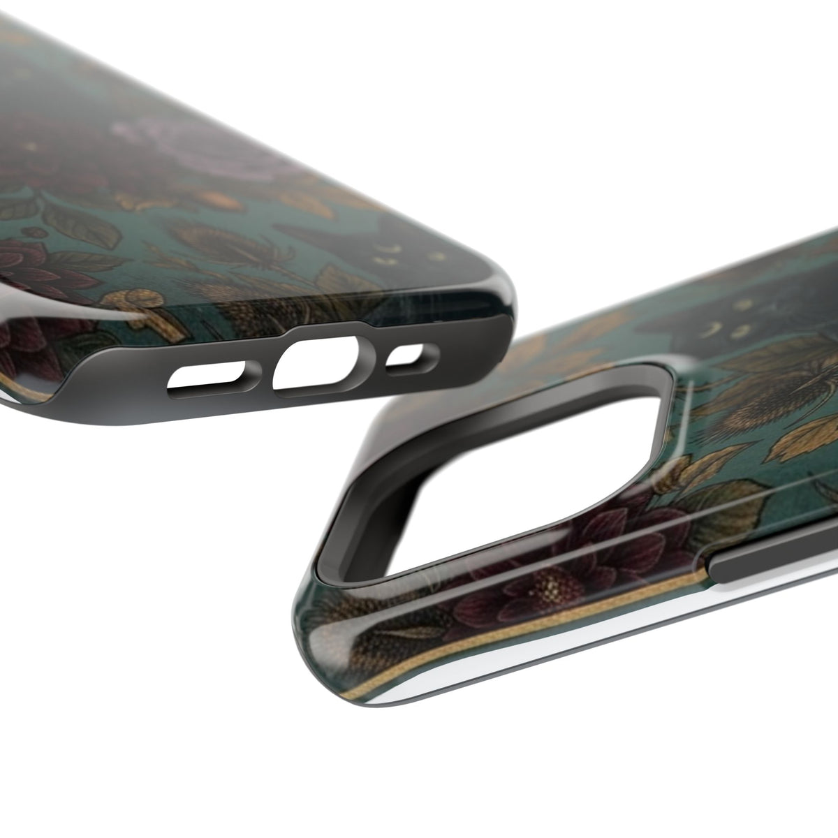 Botanical Black Cat - Impact Resistant Phone Case