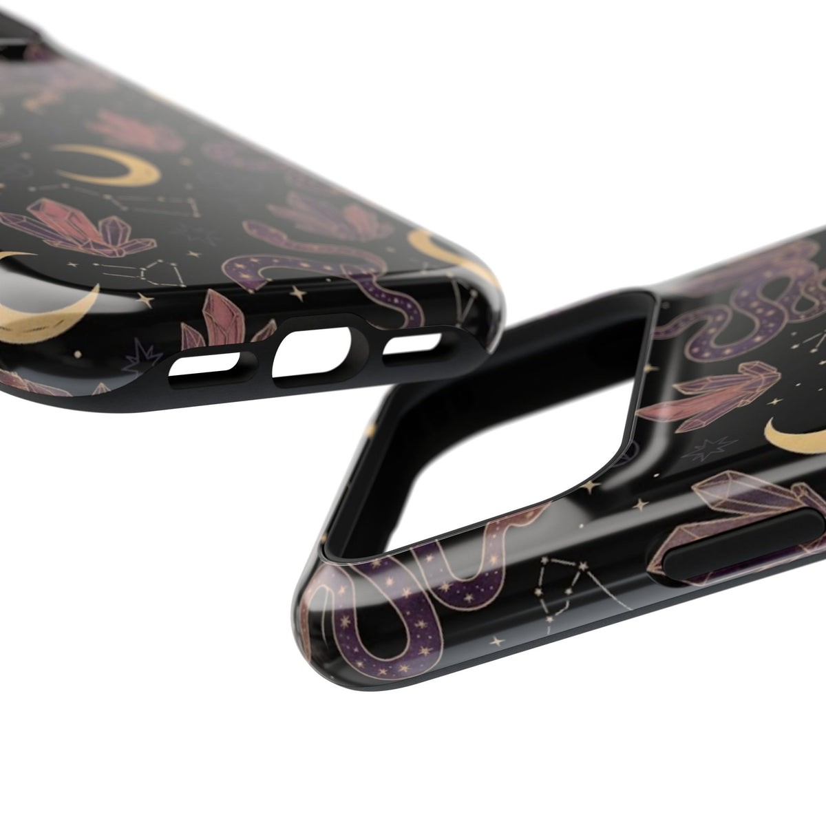 Mystic Moon & Crystal Phone Case — Impact-Resistant Protective Cover