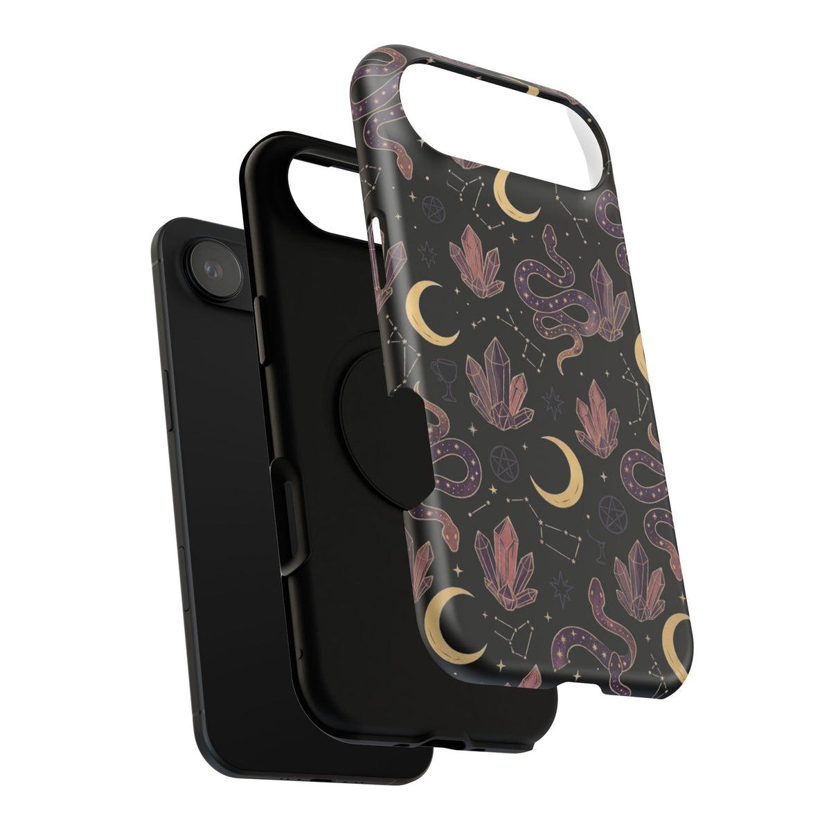 Mystic Moon & Crystal Phone Case — Impact-Resistant Protective Cover
