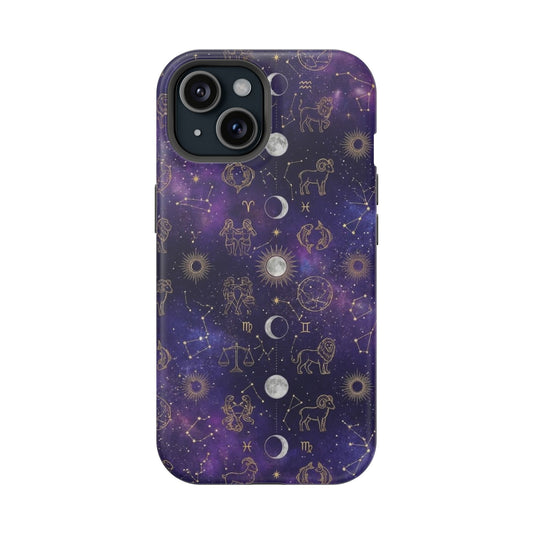 Zodiac Constellation & Moon Phases - Impact-Resistant Phone Case
