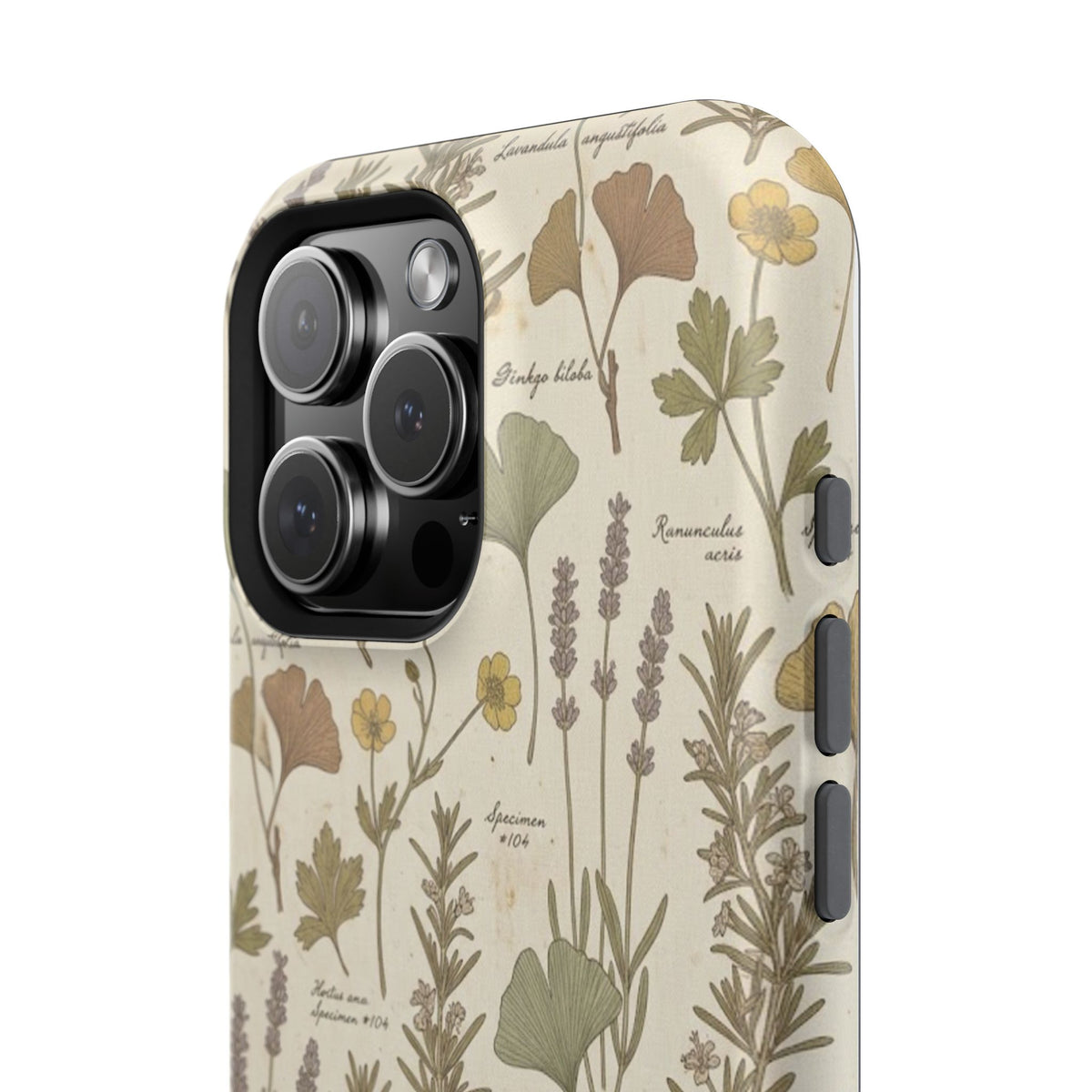 Vintage Herb Floral Pattern - Impact Resistant Phone Case