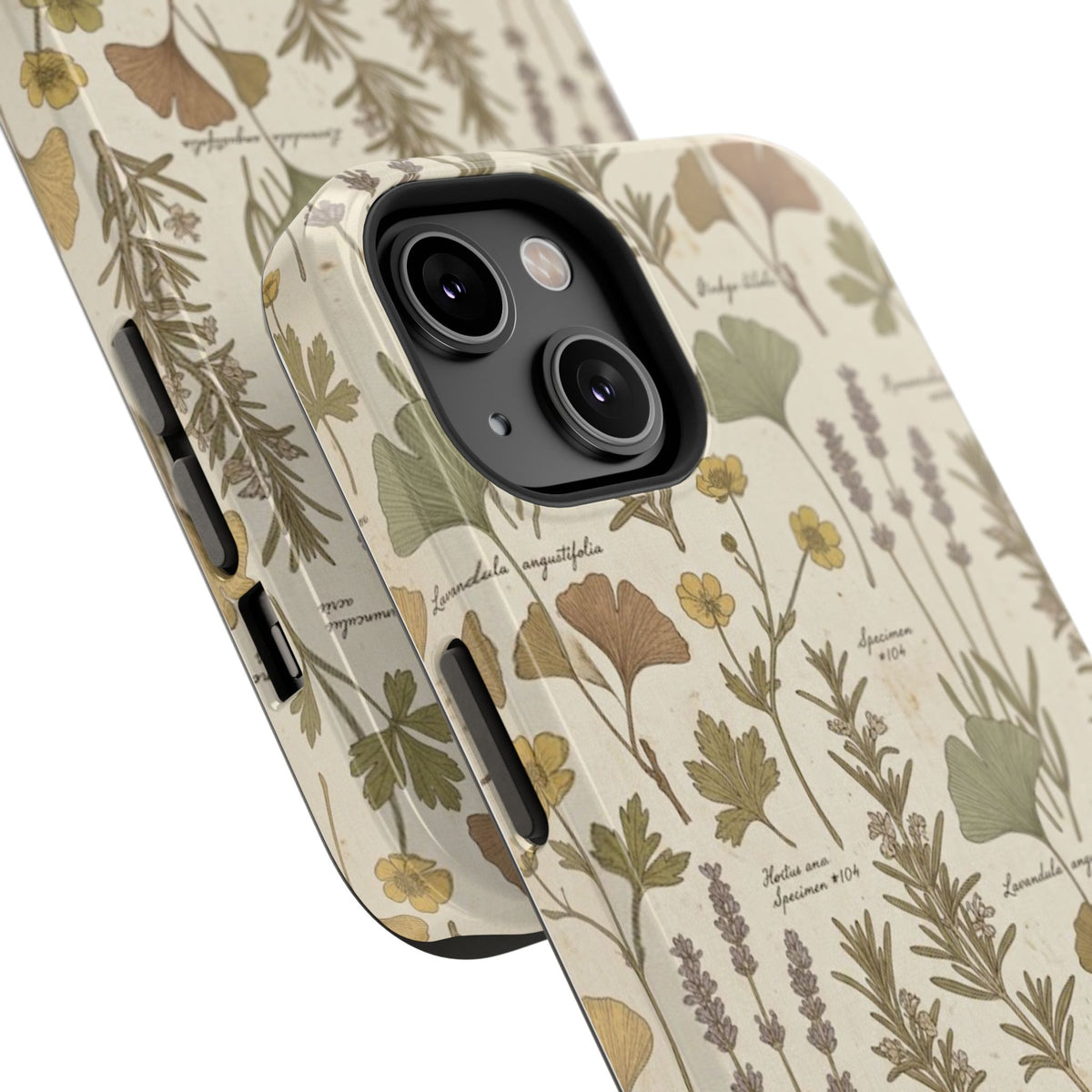 Vintage Herb Floral Pattern - Impact Resistant Phone Case