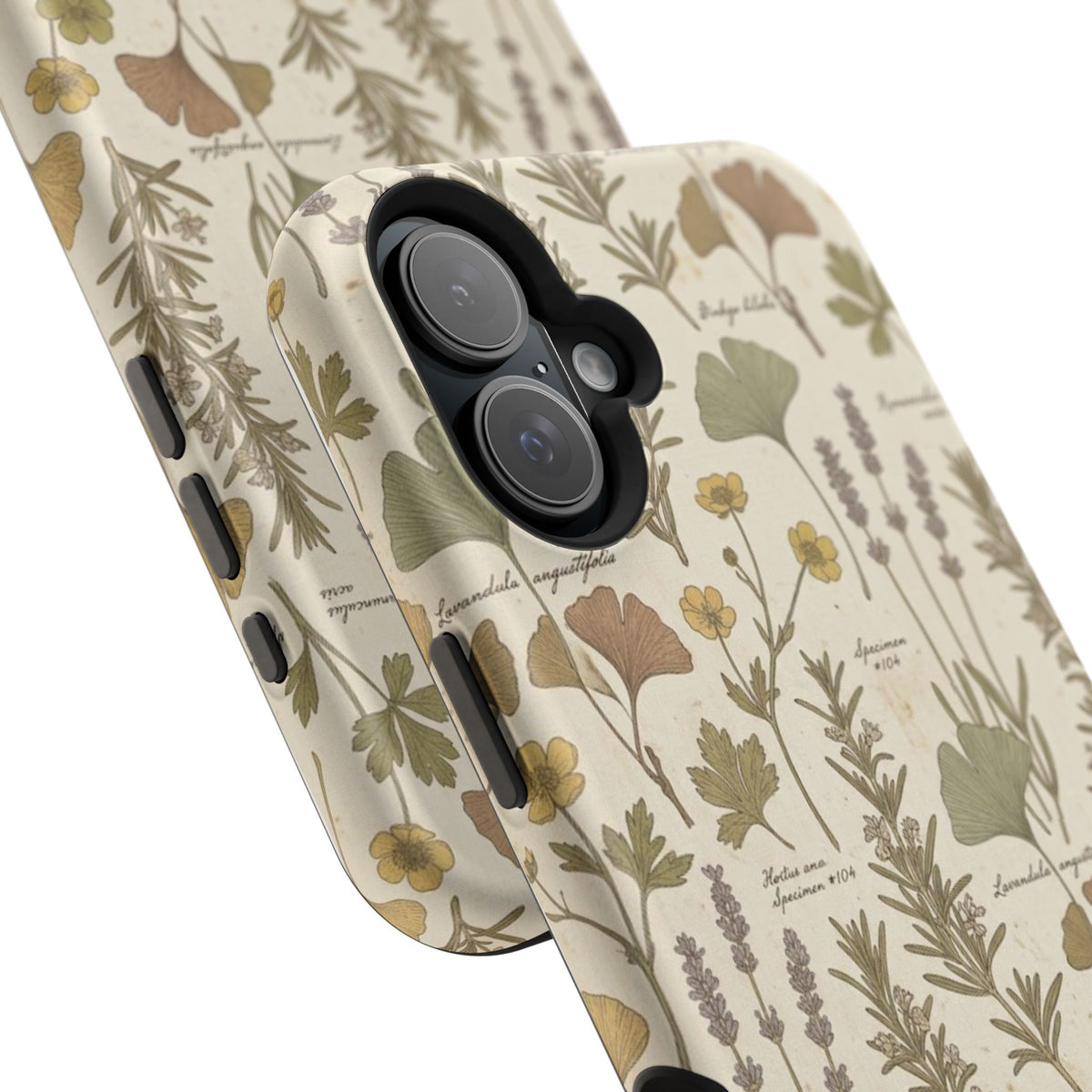 Vintage Herb Floral Pattern - Impact Resistant Phone Case