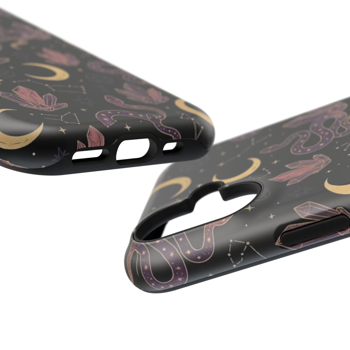 Mystic Moon & Crystal Phone Case — Impact-Resistant Protective Cover