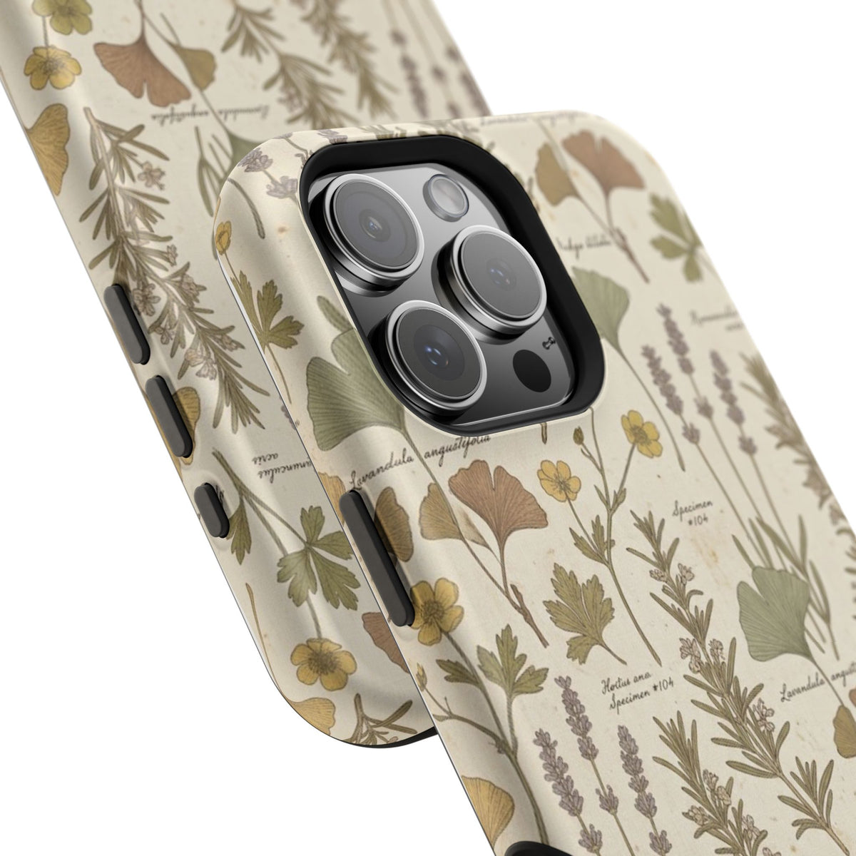 Vintage Herb Floral Pattern - Impact Resistant Phone Case