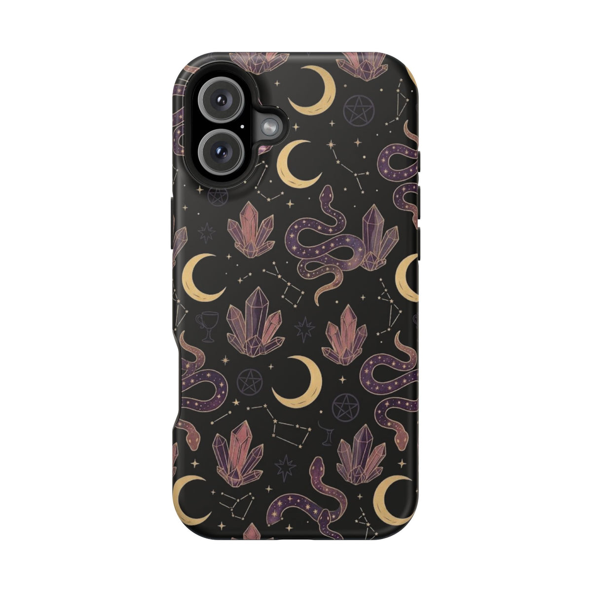 Mystic Moon & Crystal Phone Case — Impact-Resistant Protective Cover