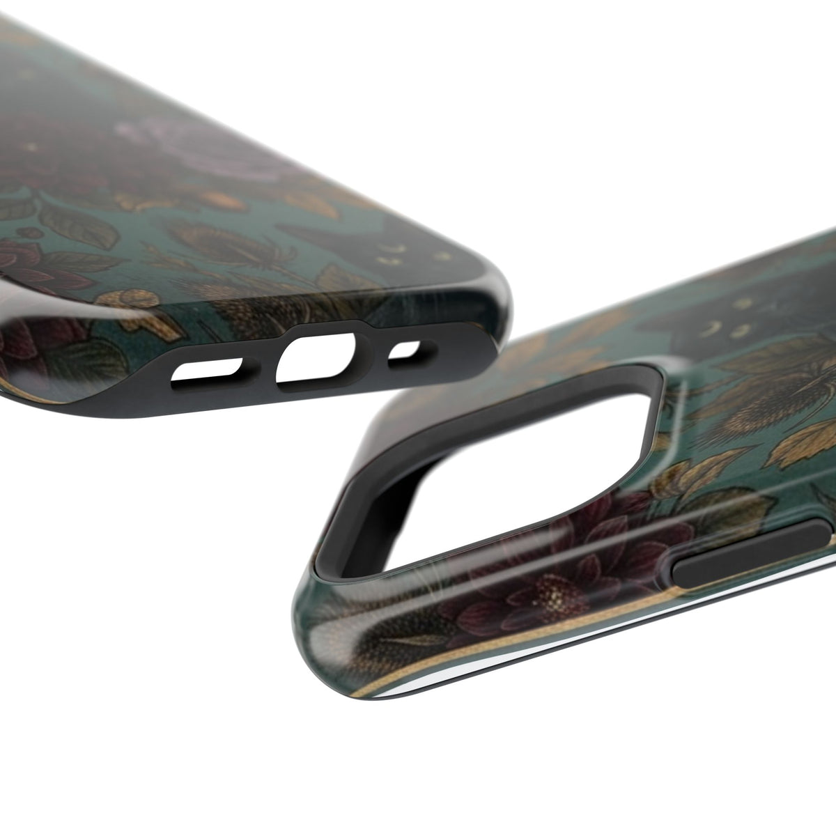 Botanical Black Cat - Impact Resistant Phone Case