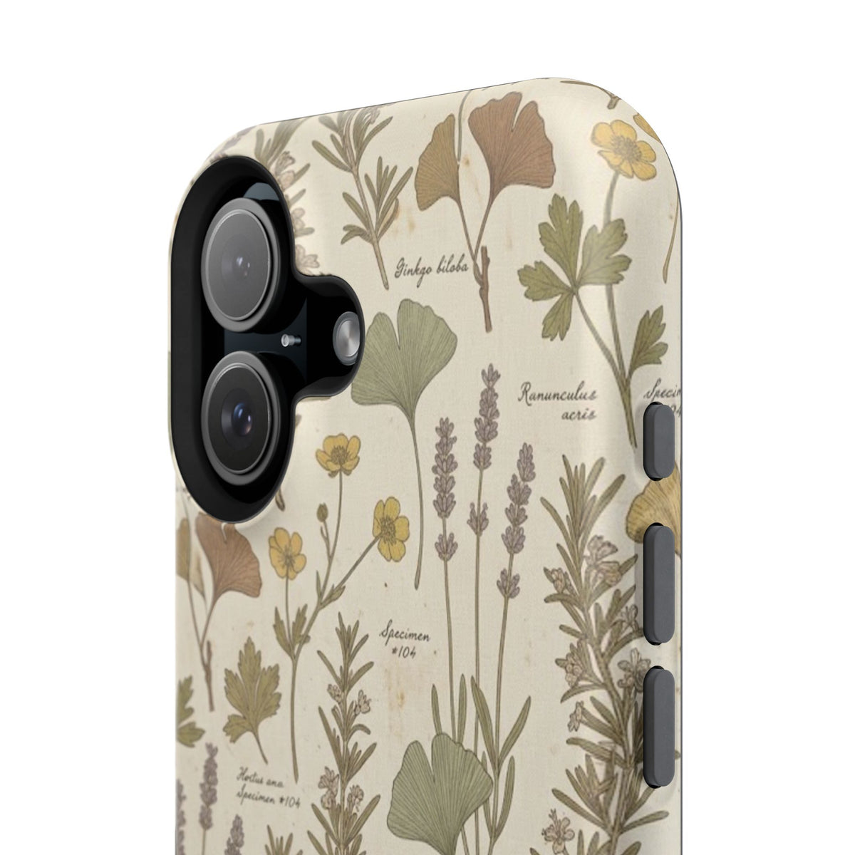 Vintage Herb Floral Pattern - Impact Resistant Phone Case