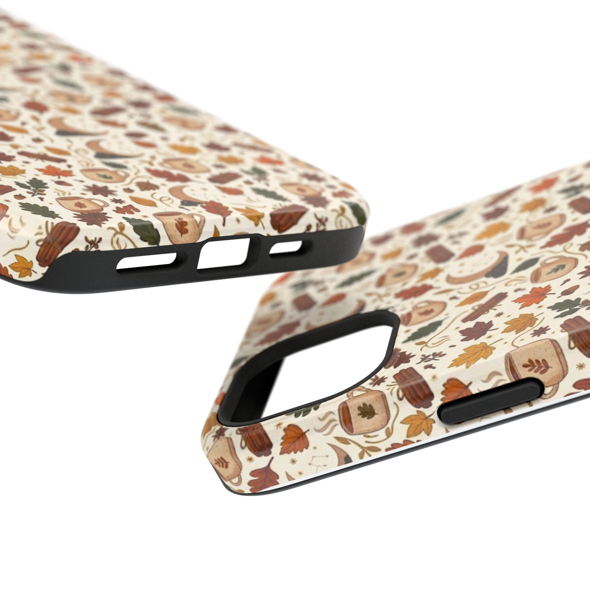 Autumn Woodland Phone Case — Fall Leaves & Fox Pattern Impact-Resistant Case
