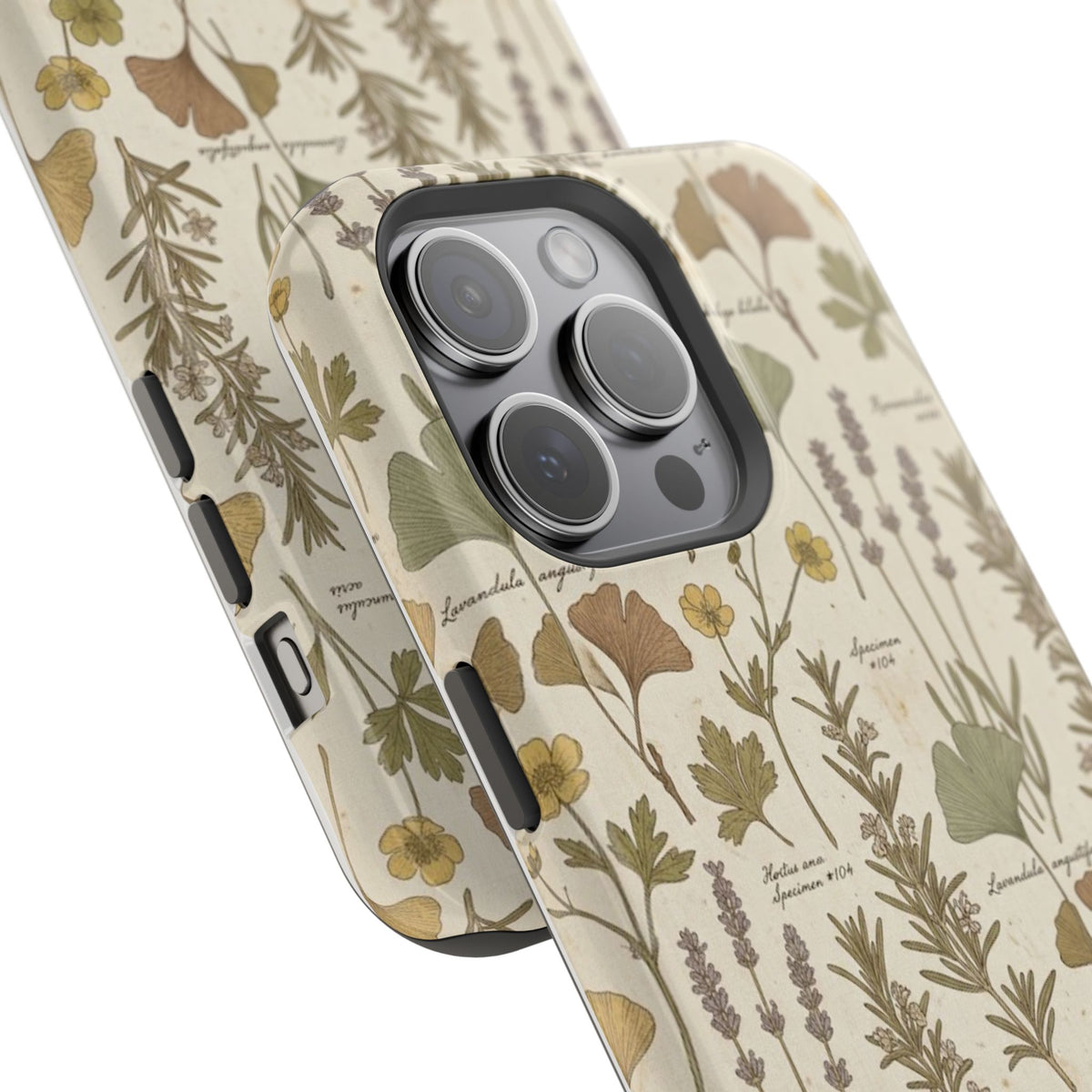 Vintage Herb Floral Pattern - Impact Resistant Phone Case